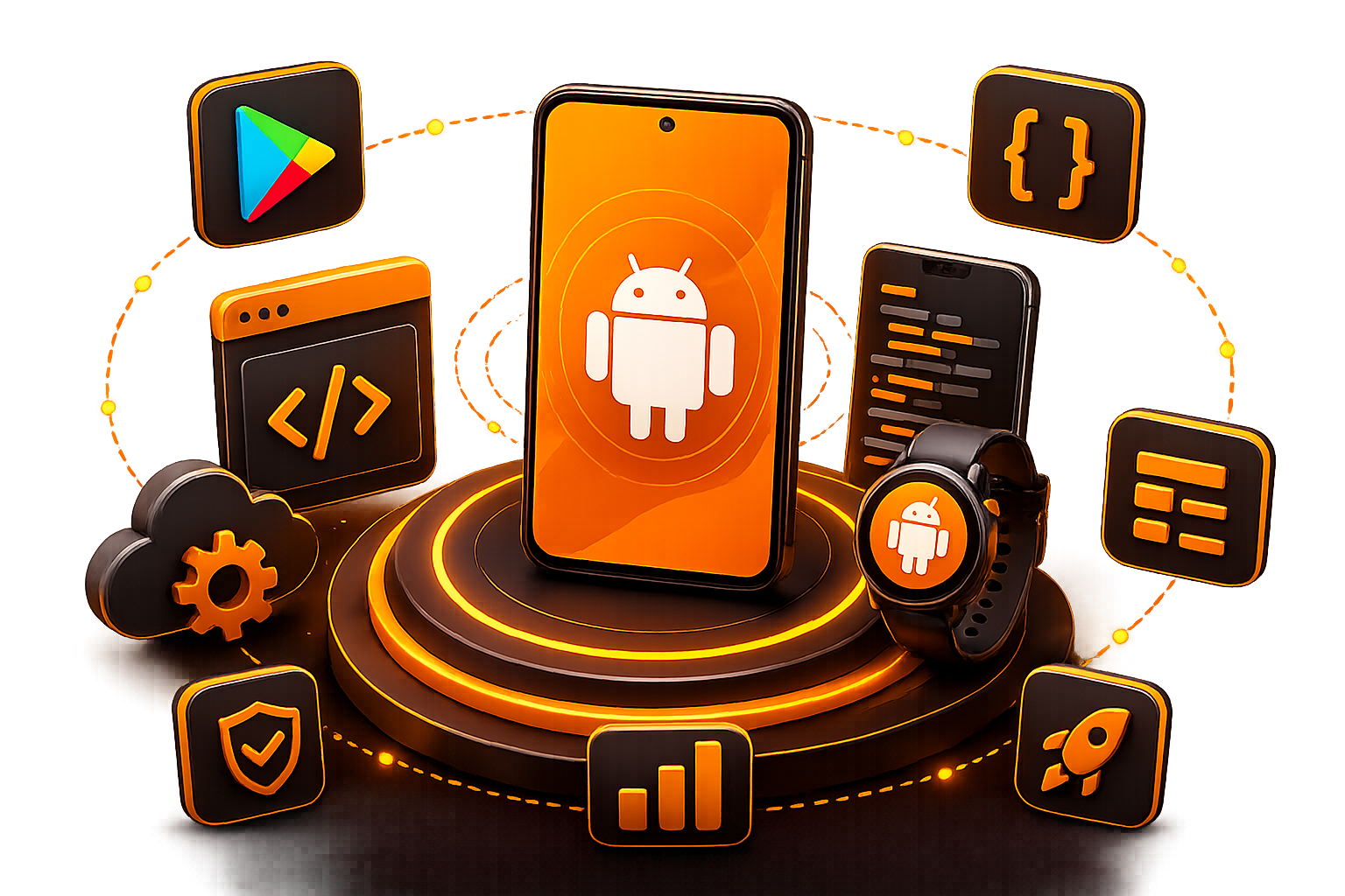 We build Android applications that perform on every device your users carry  and that earn the Play Store ratings that grow your audience organically.