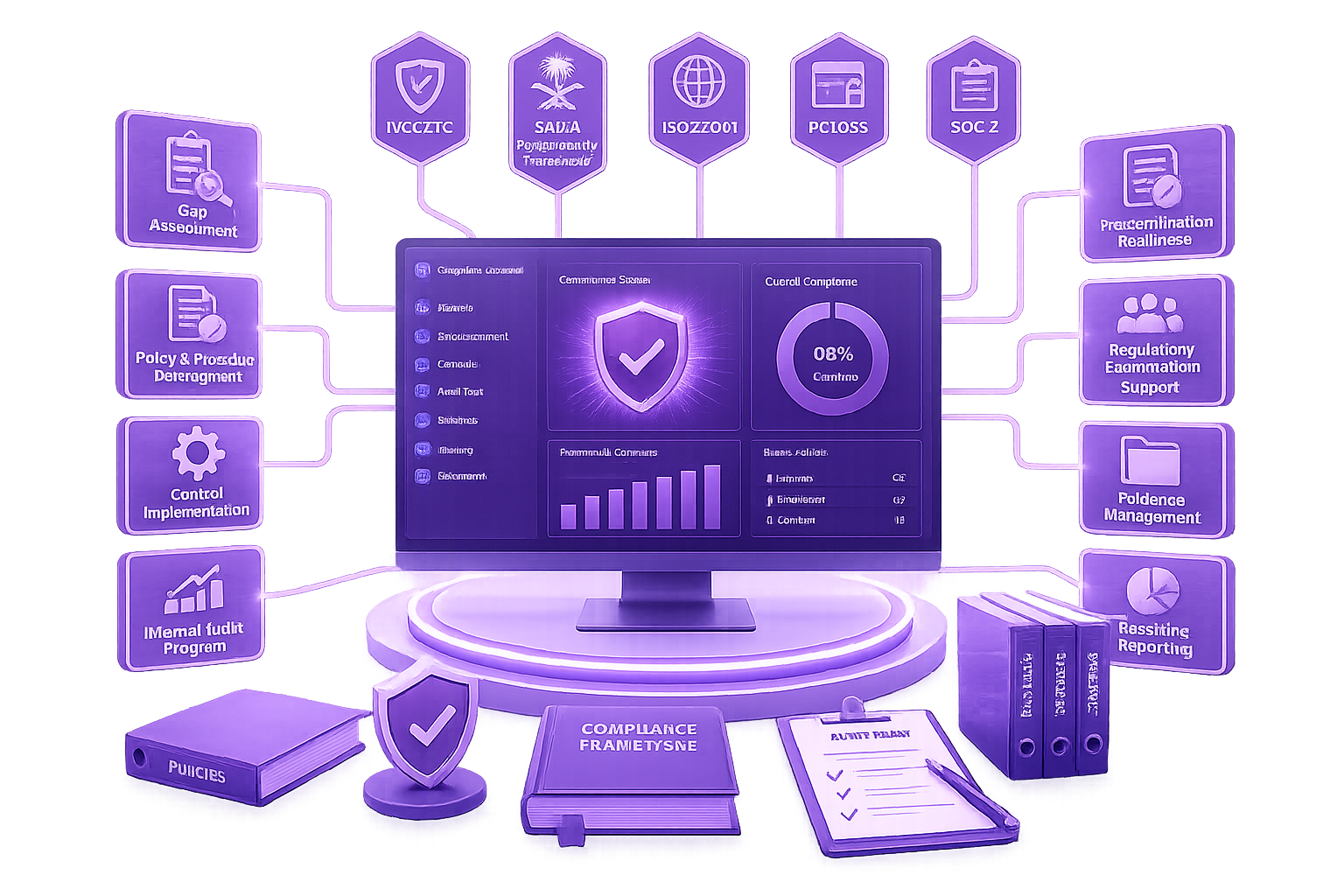 We build compliance programs that satisfy Saudi regulators and build genuine security capability because compliance that only looks good on paper fails both objectives when it matters most.